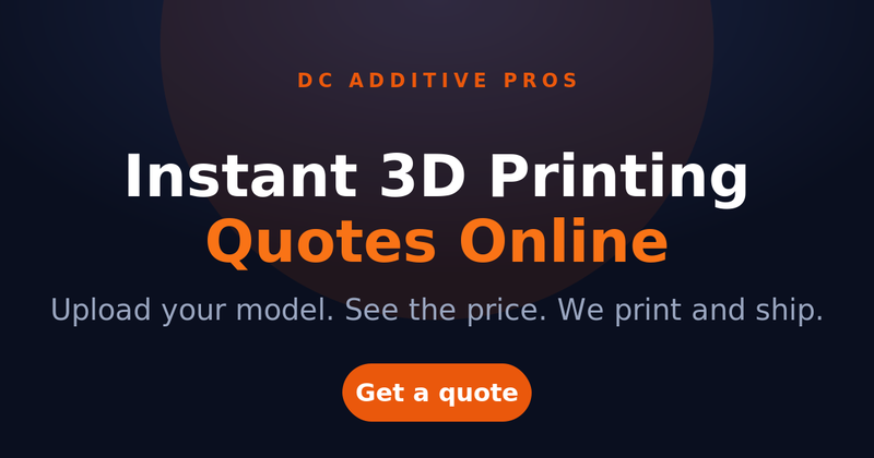 Instant 3D printing quotes online, upload your model and see the price in seconds