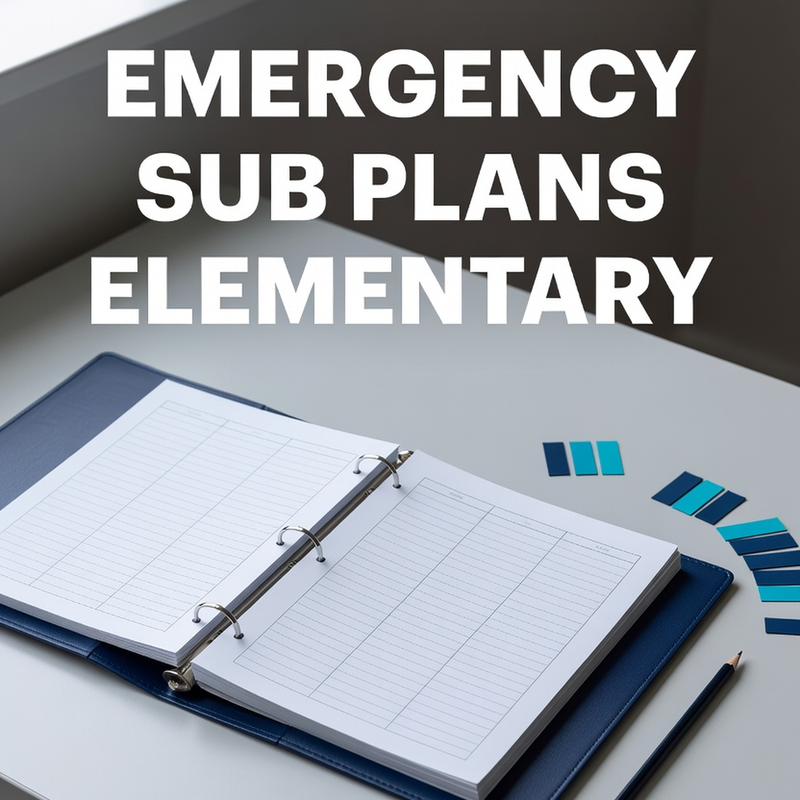 Emergency Elementary Sub Plans Kit cover