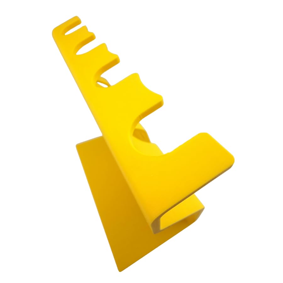 Universal Pipette Holder, 4 Position Bench Stand for Laboratory Pipettes, Fits Most Major Brands up to 27.5 mm Handle, Yellow, Made in USA