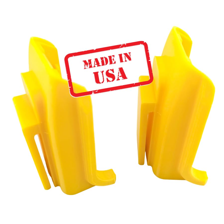 DeWalt 20V MAX Battery Belt Clip Holder 2-Pack Compatible with 60V XR FlexVolt PowerStack, Yellow | Made in USA