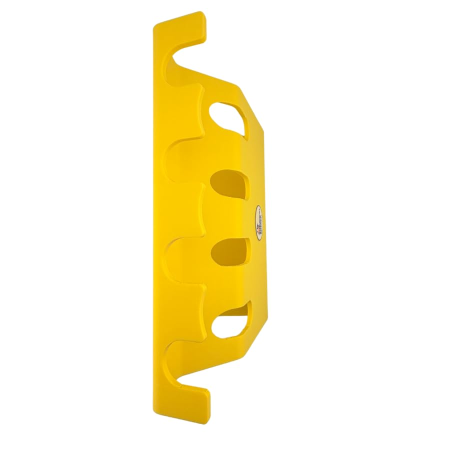 Universal Pipette Holder, 4 Position Bench Stand for Laboratory Pipettes, Fits Most Major Brands up to 27.5 mm Handle, Yellow, Made in USA