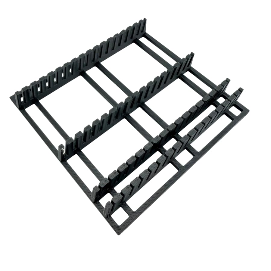 Microscope Slide Rack, 18-Position Slide and Cover Slip Organizer Stand for Laboratory Use | Durable Bench Storage Holder | Made in USA