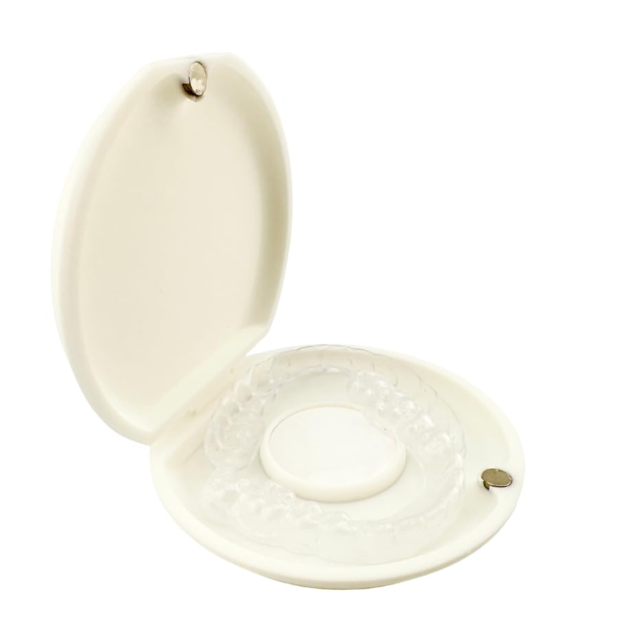 Retainer and Aligner Case with Airtag Slot, Magnetic Closure Protective Storage Box for Clear Dental Trays | Compact Travel Holder | Made in USA