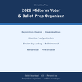 2026 Midterm Voter Registration & Ballot Prep Organizer digital download cover
