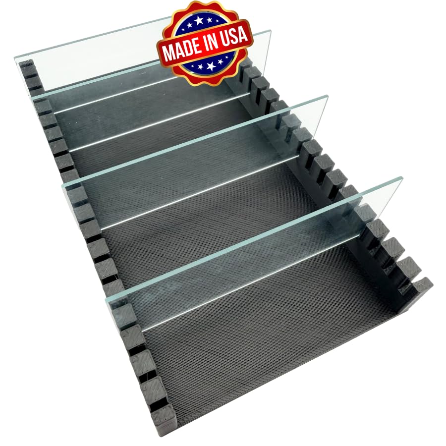 Microscope Slide Holder, 20-Position Vertical Storage Stand for 25x75 mm Slides | Made in USA