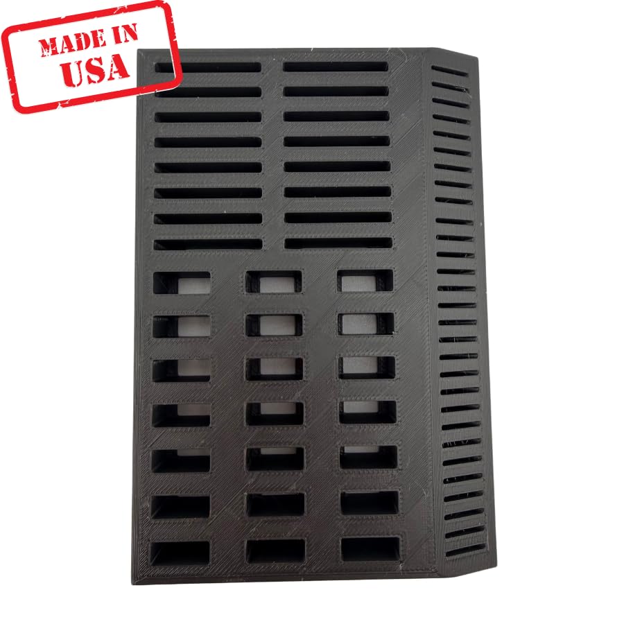 USB Flash Drive & SD/Micro Card Organizer Holder - Holds 21 USB, 16 SD, 29 Micro - Black Desktop Stand with Non-Slip Feet, USA Made
