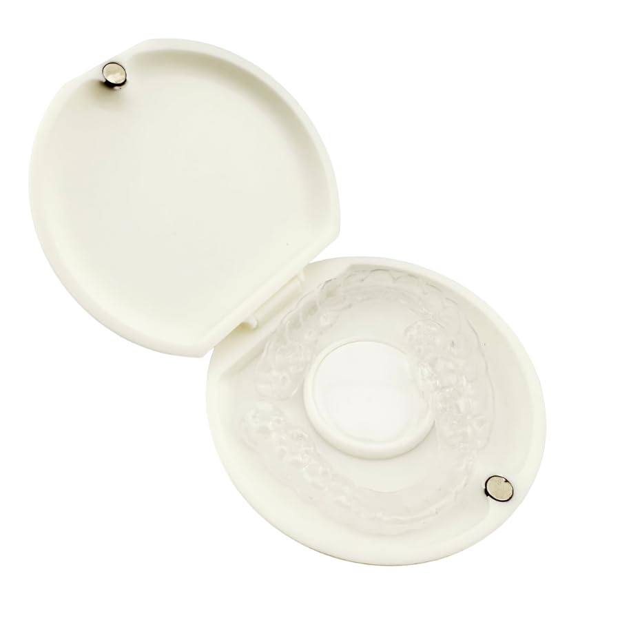 Retainer and Aligner Case with Airtag Slot, Magnetic Closure Protective Storage Box for Clear Dental Trays | Compact Travel Holder | Made in USA
