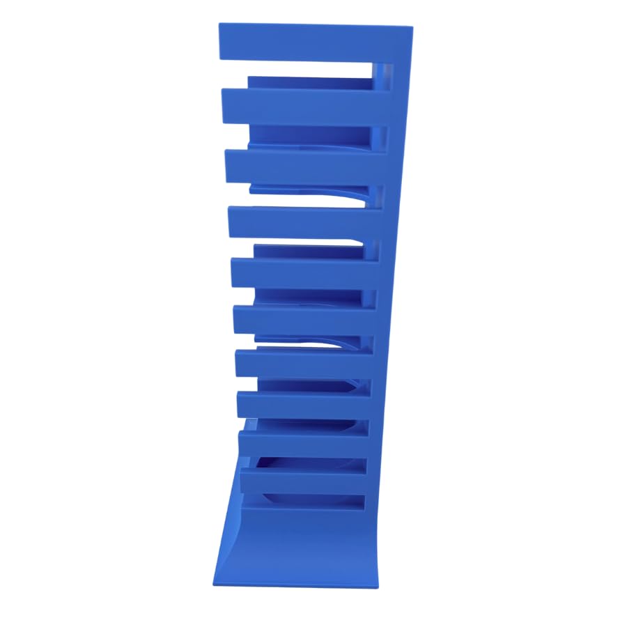 Petri Dish Holder Tower, 11-Slot Vertical Rack for 90 mm Plates, Space-Saving Lab Organizer for Microbiology and Research Benches, Durable Polymer Construction, Made in USA