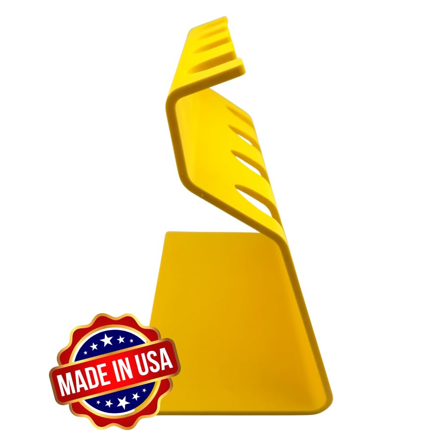 Universal Pipette Holder, 4 Position Bench Stand for Laboratory Pipettes, Fits Most Major Brands up to 27.5 mm Handle, Yellow, Made in USA