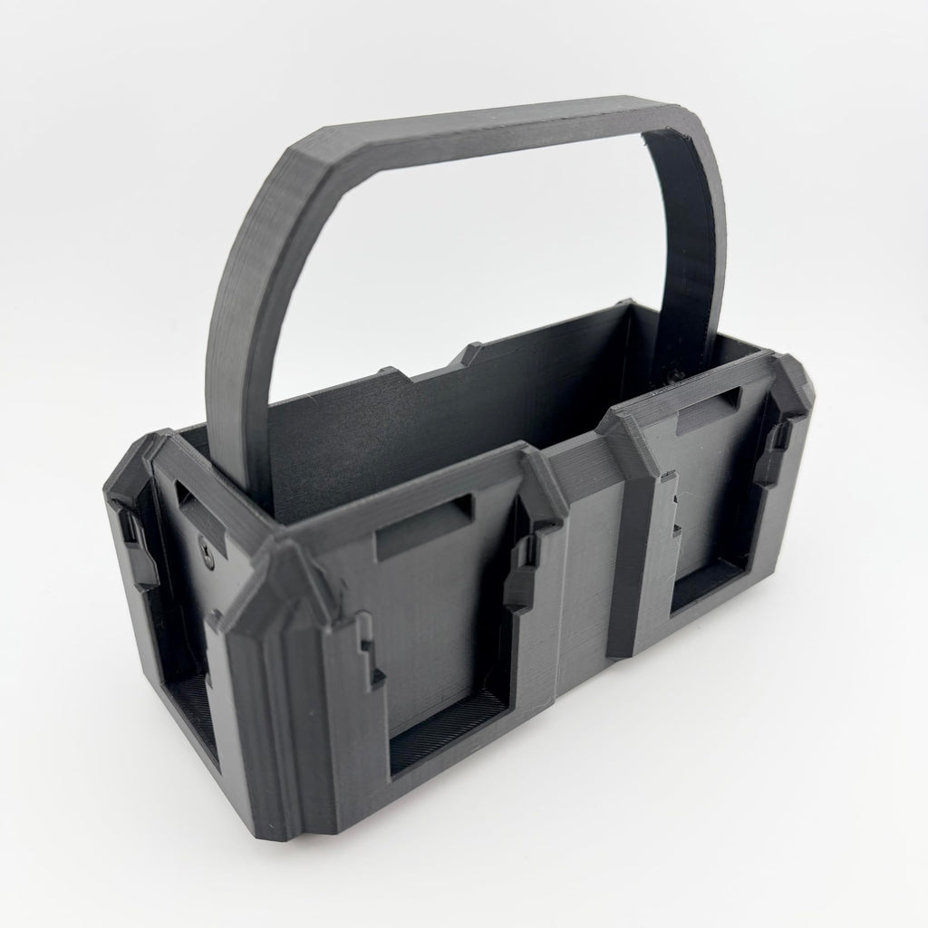 DeWalt Battery Organizer Carrier, Holds 6 20V MAX 60V XR FlexVolt PowerStack Batteries | Heavy Duty Engineered Polymer with Integrated Tray | Made in USA