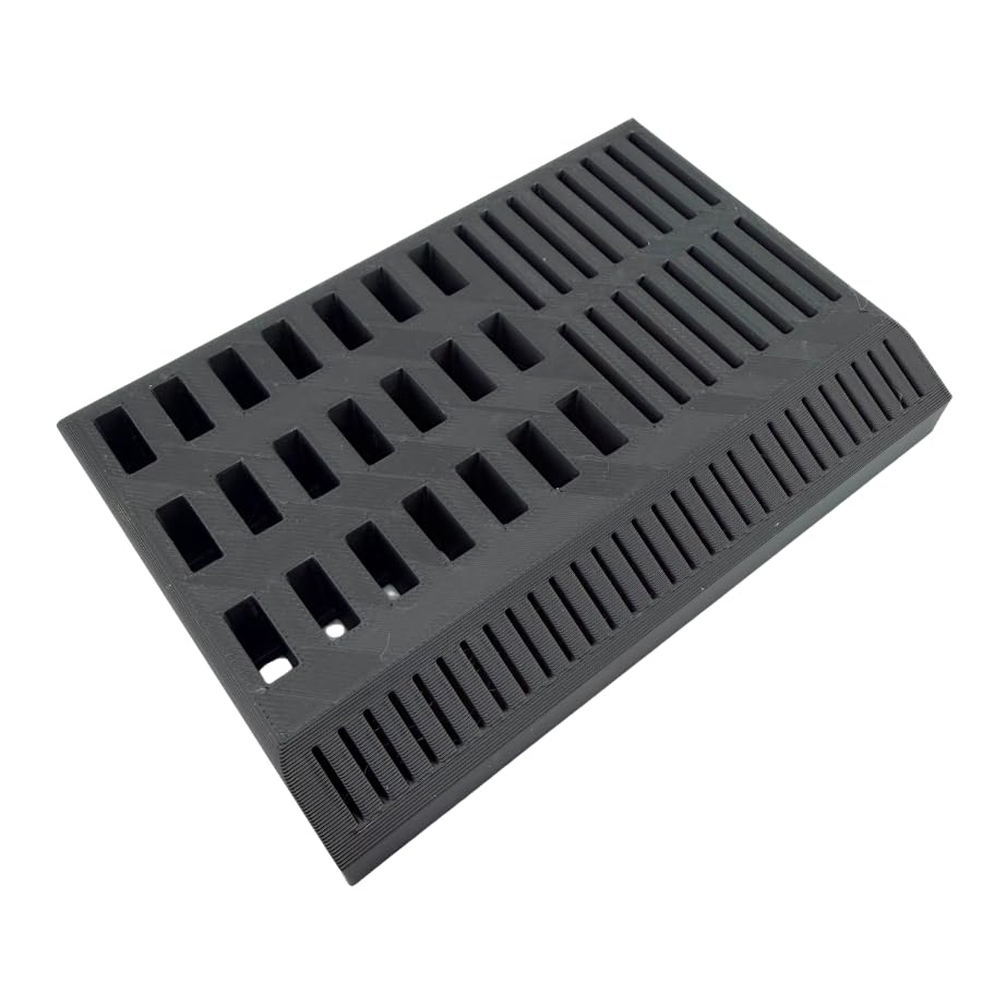 USB Flash Drive & SD/Micro Card Organizer Holder - Holds 21 USB, 16 SD, 29 Micro - Black Desktop Stand with Non-Slip Feet, USA Made