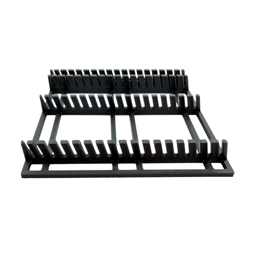 Microscope Slide Rack, 18-Position Slide and Cover Slip Organizer Stand for Laboratory Use | Durable Bench Storage Holder | Made in USA