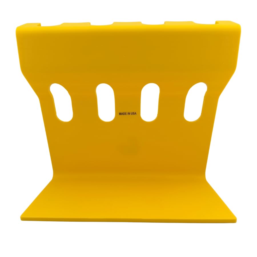 Universal Pipette Holder, 4 Position Bench Stand for Laboratory Pipettes, Fits Most Major Brands up to 27.5 mm Handle, Yellow, Made in USA