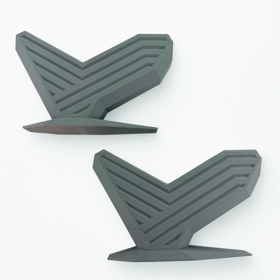 Business Card Holder for Desk, 2 Pack — Modern Angular Display Stand, Made in USA
