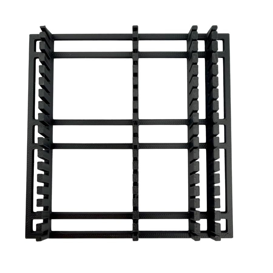 Microscope Slide Rack, 18-Position Slide and Cover Slip Organizer Stand for Laboratory Use | Durable Bench Storage Holder | Made in USA