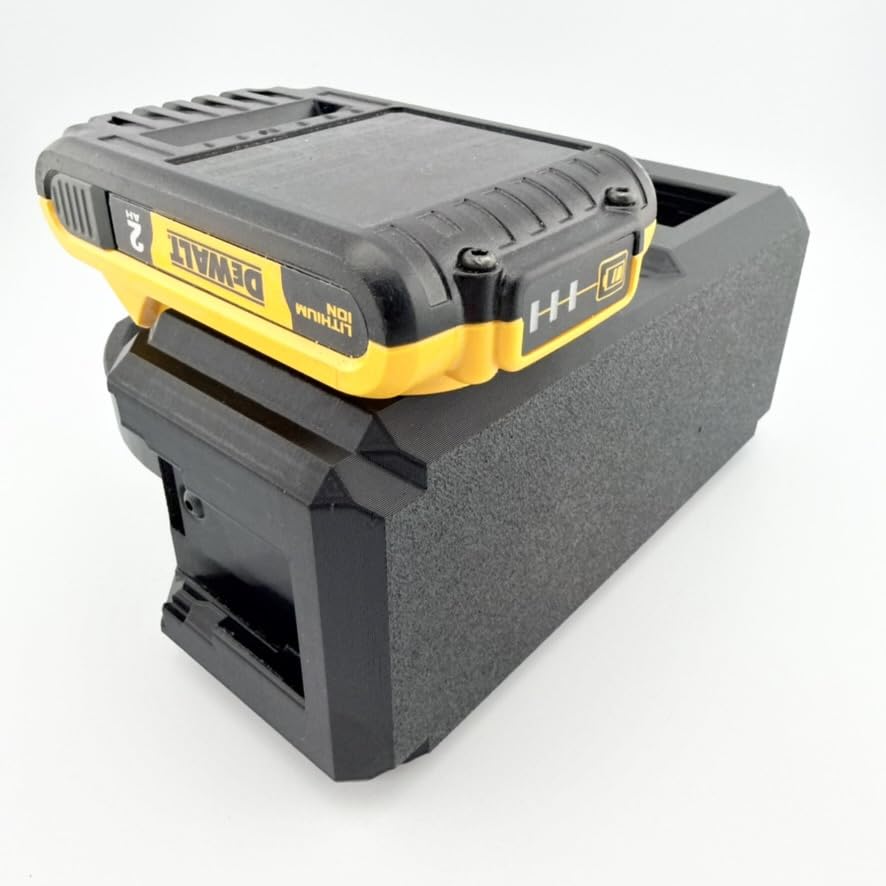 DeWalt Battery Organizer Carrier, Holds 6 20V MAX 60V XR FlexVolt PowerStack Batteries | Heavy Duty Engineered Polymer with Integrated Tray | Made in USA