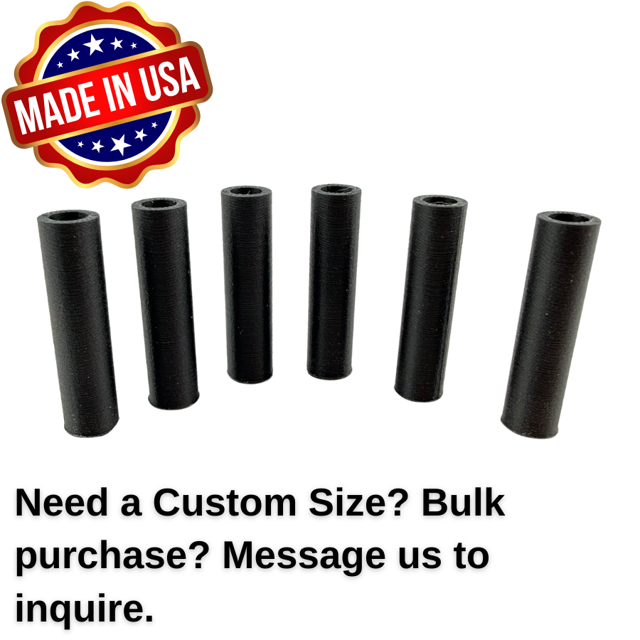 3D printed carbon fiber round tube standoffs and spacers for RC drone builds, DC Additive Pros