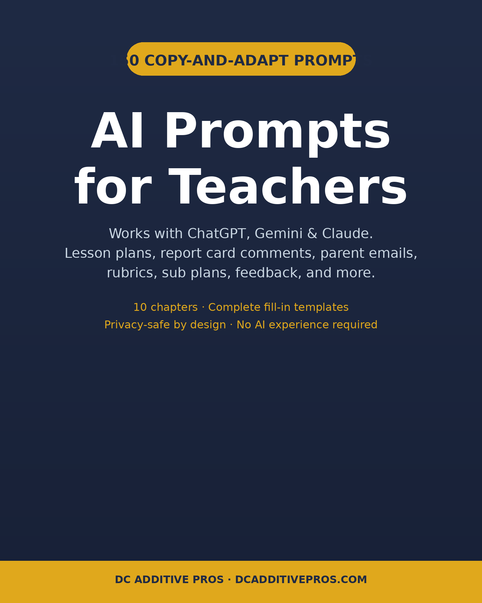 AI Prompts for Teachers: 150 ChatGPT, Gemini and Claude prompts