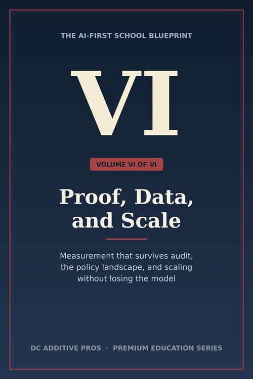 Proof, Data, and Scale - Volume 6 of The AI-First School Blueprint premium education series