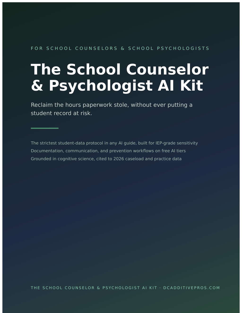 The School Counselor and Psychologist AI Kit ebook cover