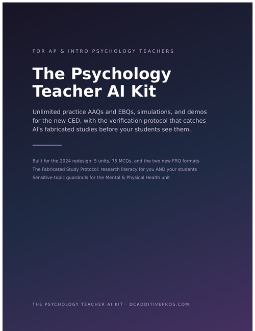 The Psychology Teacher AI Kit ebook cover