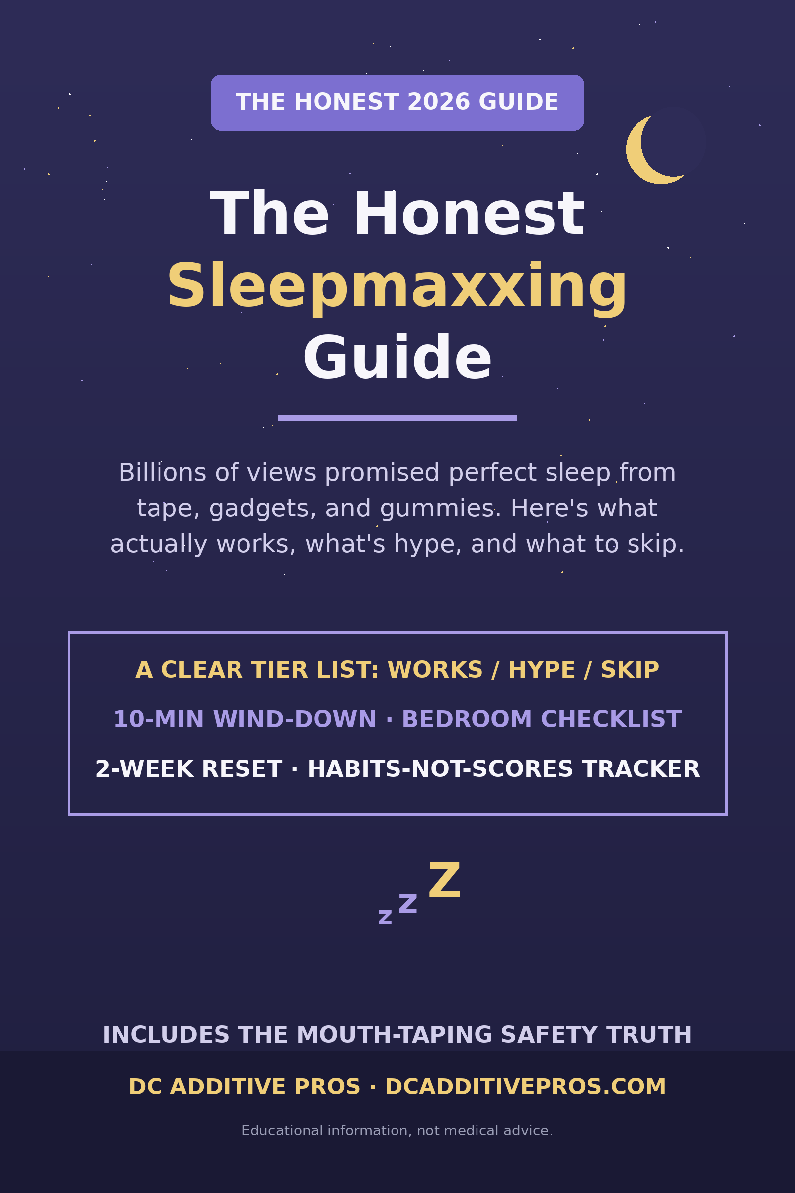 The Honest Sleepmaxxing Guide 2026: a tier list of what works vs hype, wind-down routine, and sleep tracker