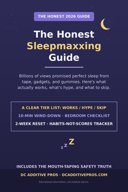 The Honest Sleepmaxxing Guide 2026: a tier list of what works vs hype, wind-down routine, and sleep tracker