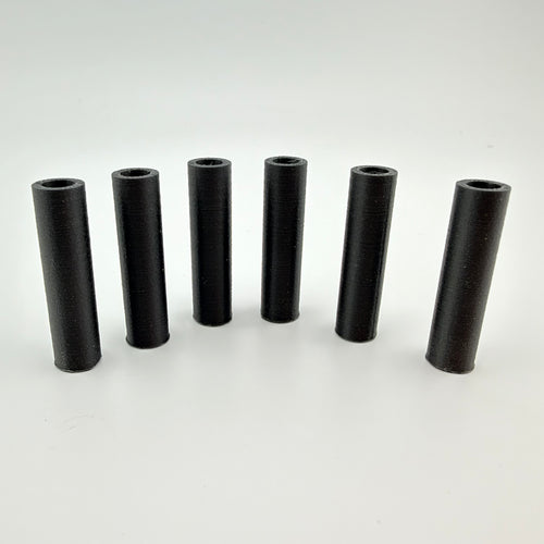 Carbon fiber round tube standoff spacers 6-pack, 8.5mm OD x 5mm ID x 34.5mm, made in USA