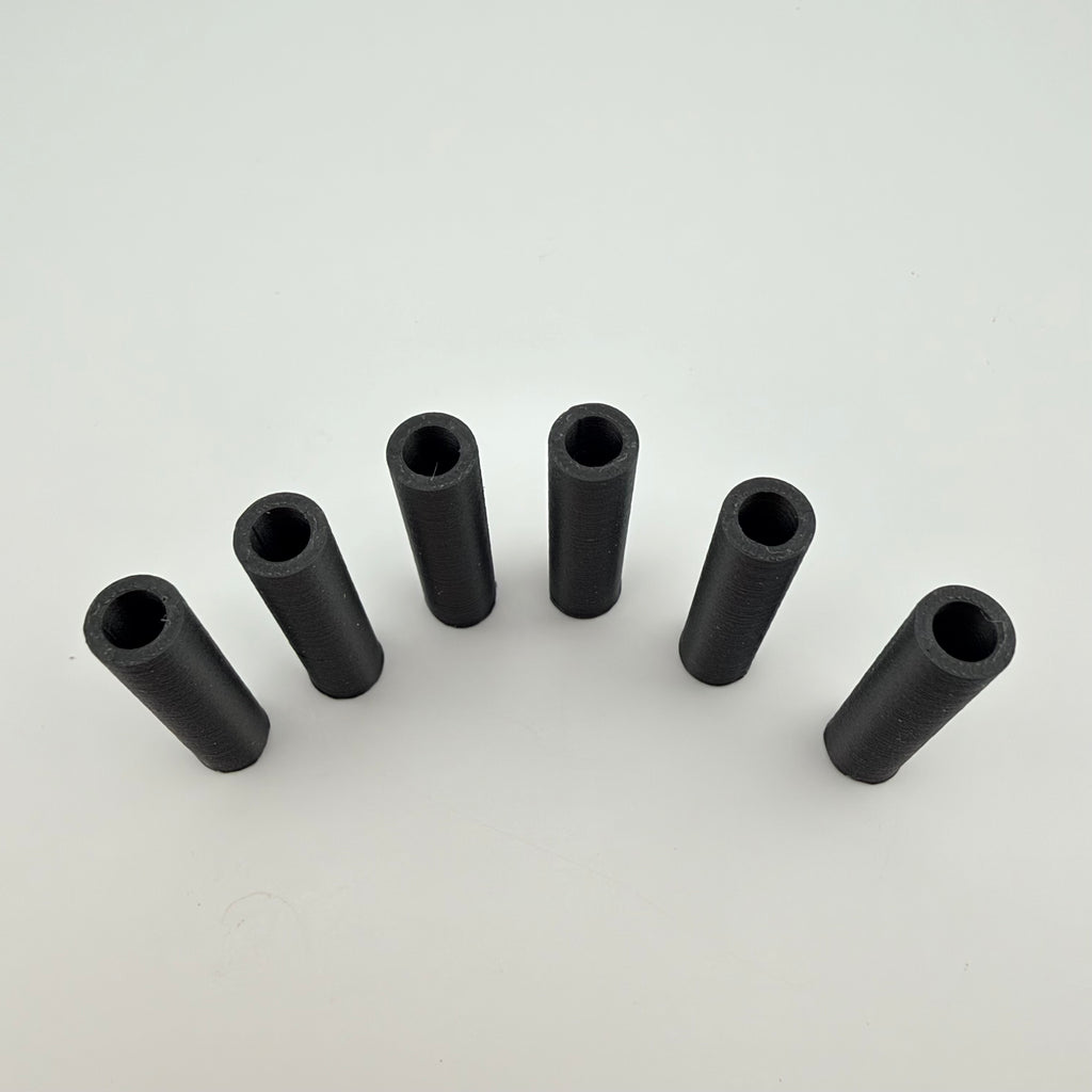 Carbon Fiber Round Tube Standoff Spacer 6-Pack — 8.5mm OD x 5mm ID x 34.5mm | Made in USA