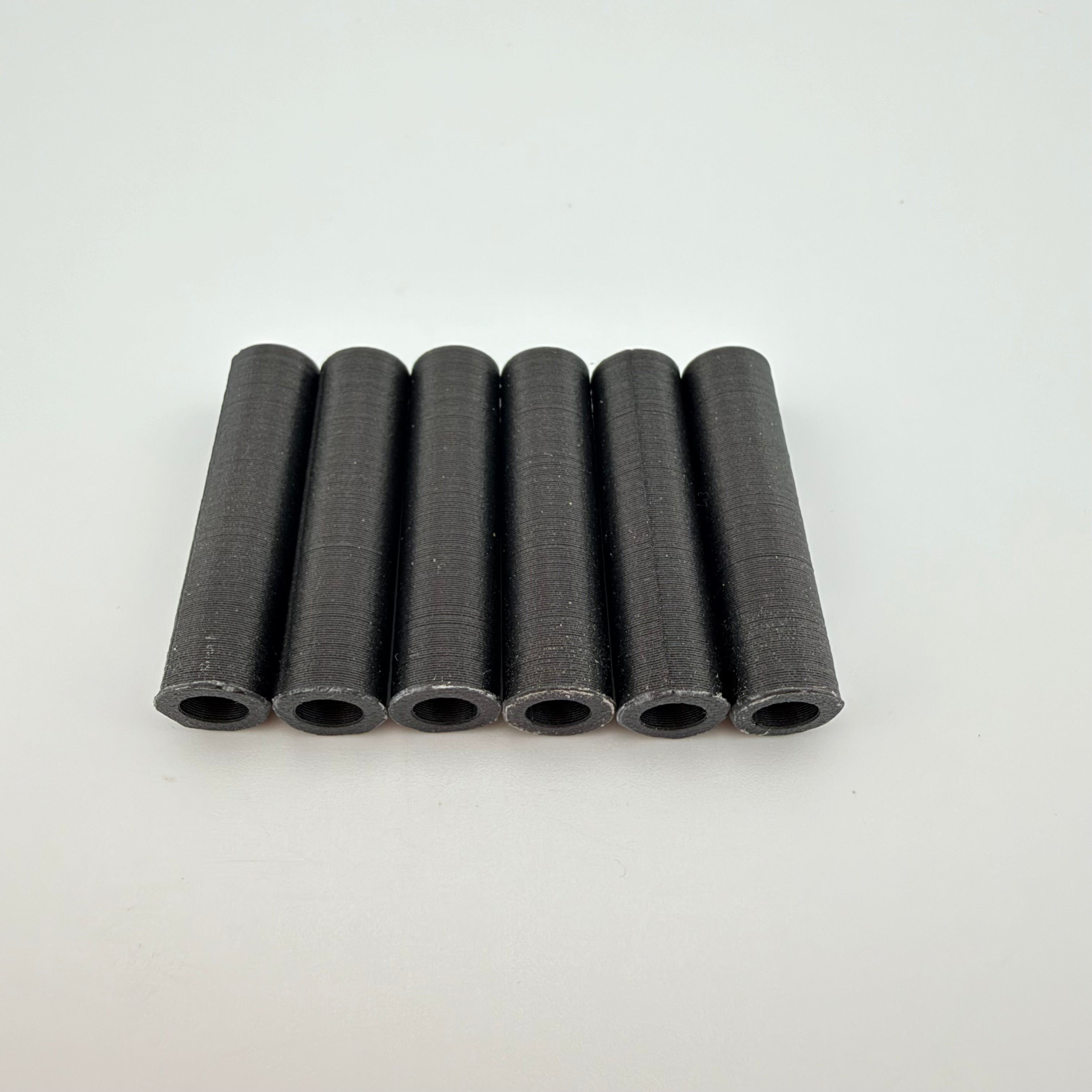 Carbon Fiber Round Tube Standoff Spacer 6-Pack — 8.5mm OD x 5mm ID x 34.5mm | Made in USA