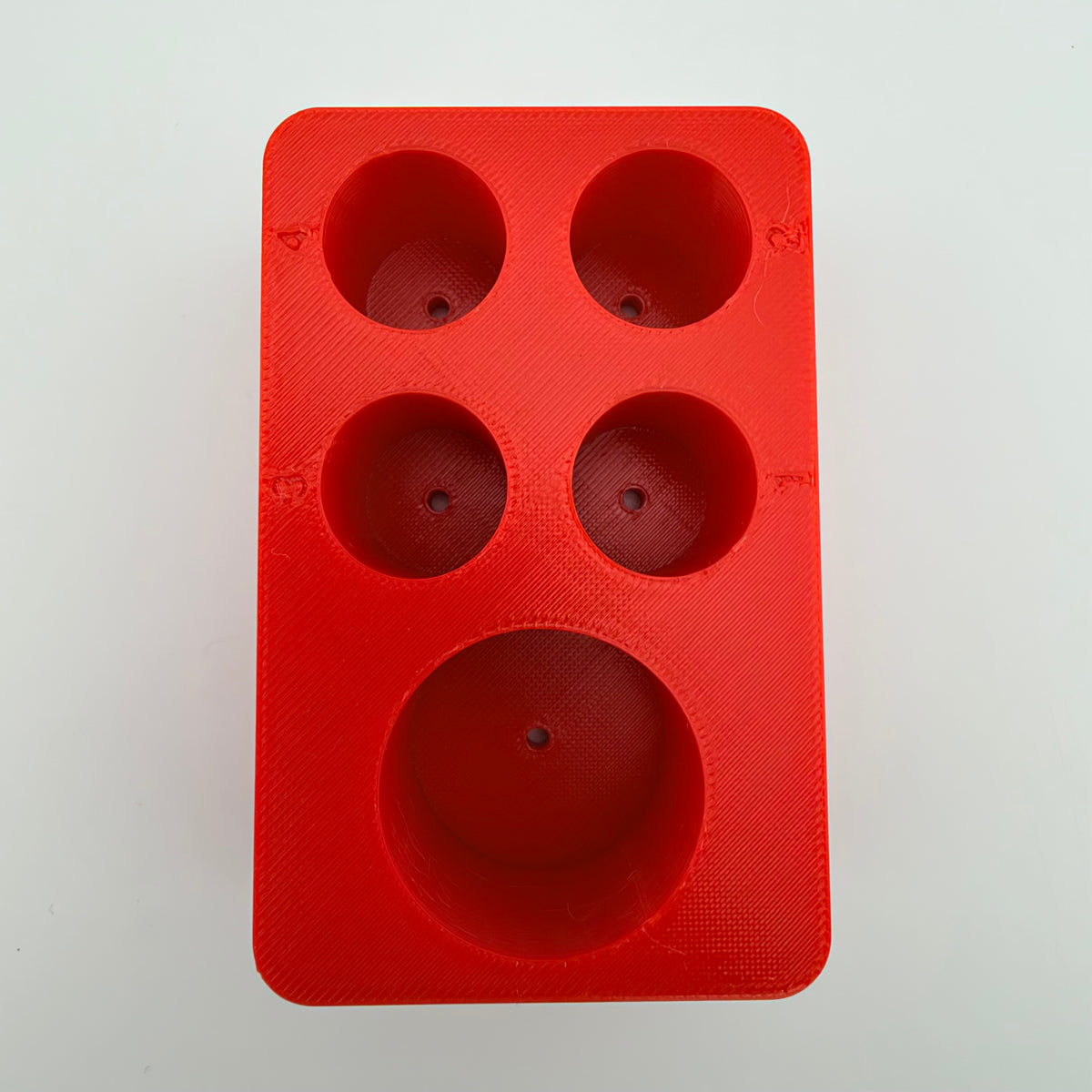 TubeDock 5-Place Centrifuge Tube Rack, 4x 15 mL + 1x 50 mL, Numbered, Made in USA