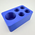 TubeDock 5-Place Centrifuge Tube Rack, 4x 15 mL + 1x 50 mL, Numbered, Made in USA