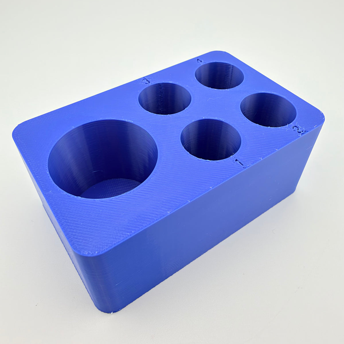 TubeDock 5-Place Centrifuge Tube Rack, 4x 15 mL + 1x 50 mL, Numbered, Made in USA