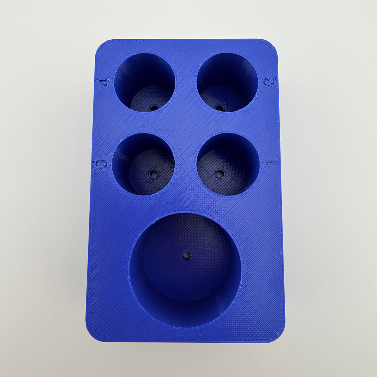 TubeDock 5-Place Centrifuge Tube Rack, 4x 15 mL + 1x 50 mL, Numbered, Made in USA