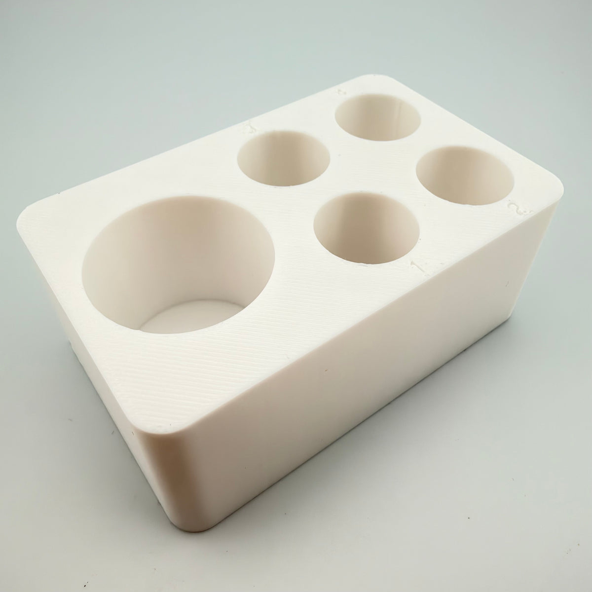 TubeDock 5-Place Centrifuge Tube Rack, 4x 15 mL + 1x 50 mL, Numbered, Made in USA