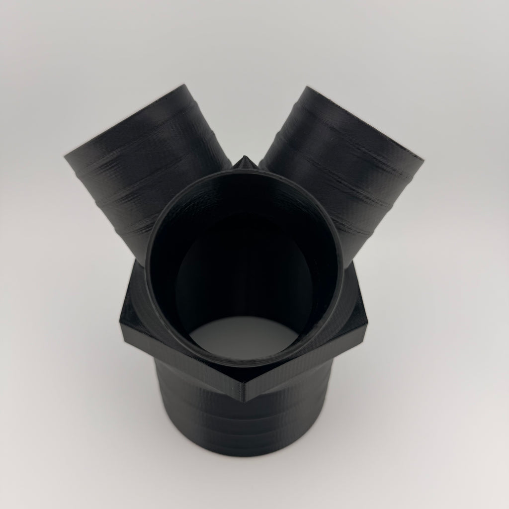 4 in to 2-1/2 in 3-Way Duct Splitter Y Connector, Dust Collection Shop Vac Vent Adapter