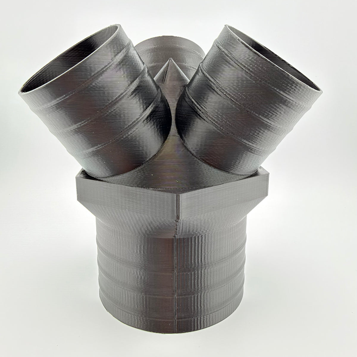 4 in to 2-1/2 in 3-Way Duct Splitter Y Connector, Dust Collection Shop Vac Vent Adapter