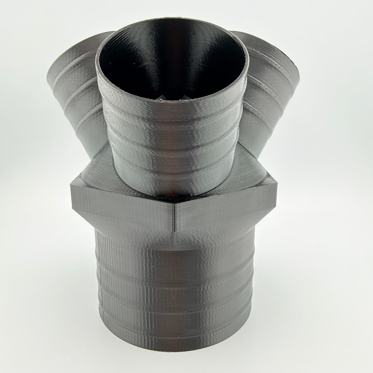 4 in to 2-1/2 in 3-Way Duct Splitter Y Connector, Dust Collection Shop Vac Vent Adapter