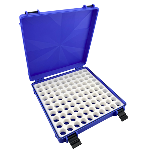 Peptide Vial Storage Case | 100-Slot Hard Shell Gasket Seal | USA Made