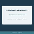 Automated HR Ops Desk cover - HR checklist for small business paperwork intake