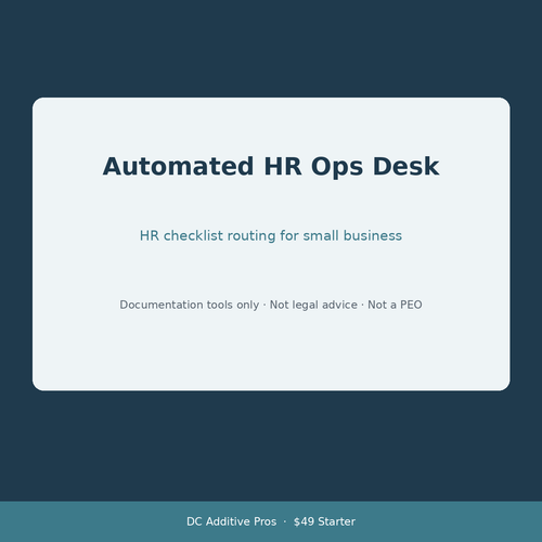 Automated HR Ops Desk cover - HR checklist for small business paperwork intake