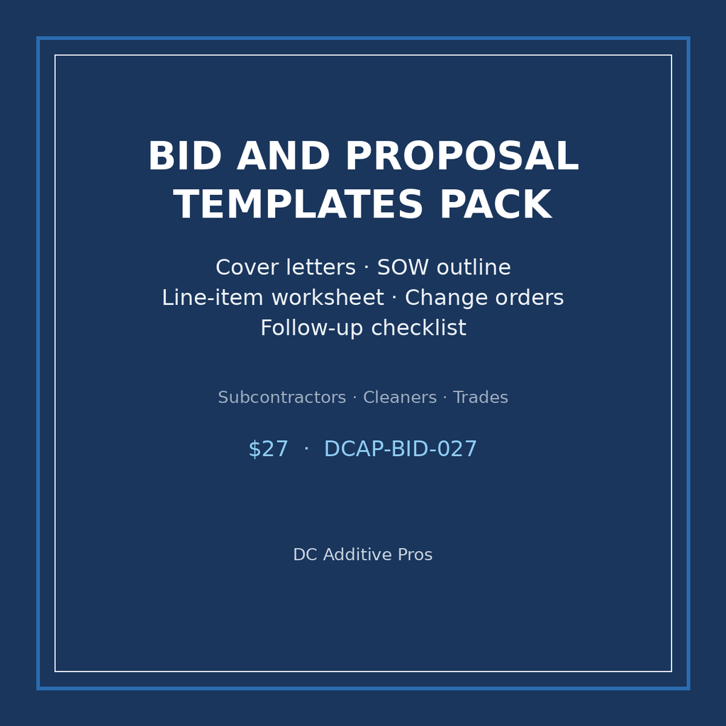 Bid and Proposal Templates Pack digital download cover