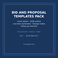 Bid and Proposal Templates Pack digital download cover