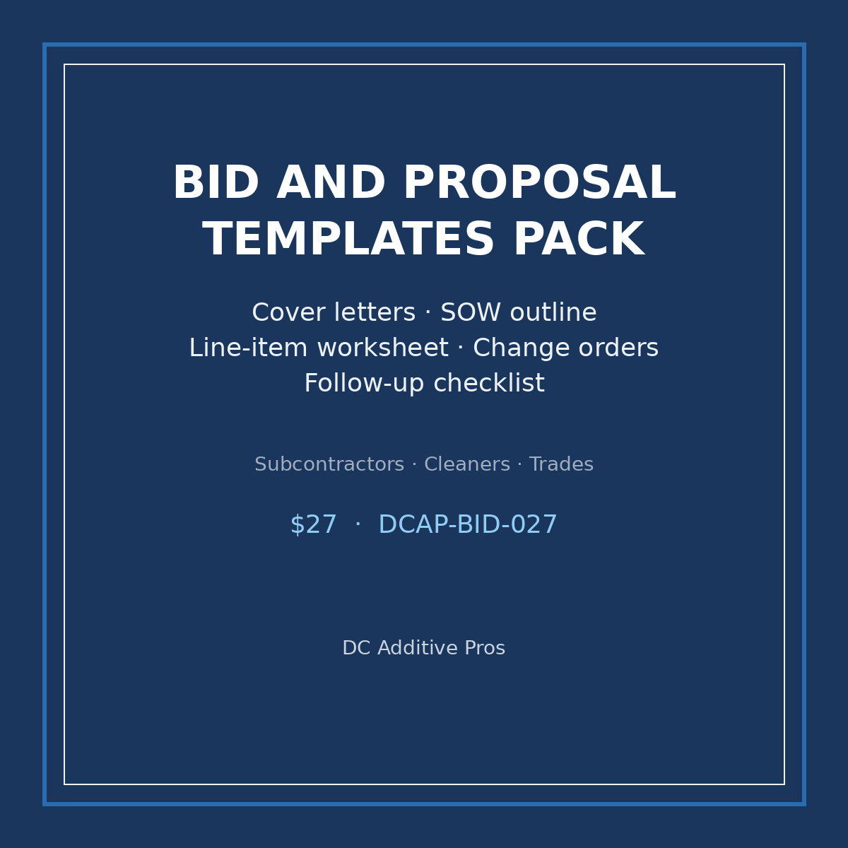 Bid and Proposal Templates Pack digital download cover