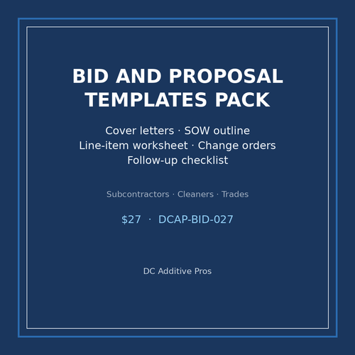 Bid and Proposal Templates Pack digital download cover