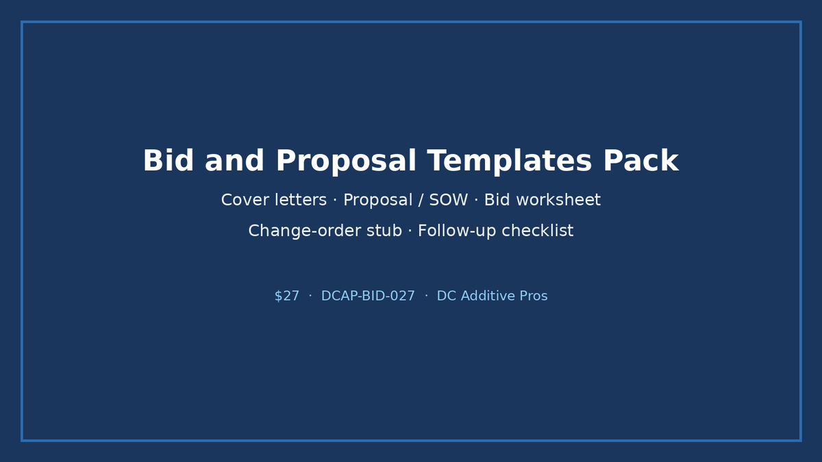 Bid and Proposal Templates Pack digital download landscape cover