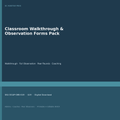 Classroom Walkthrough Observation Forms Pack cover square admin coach peer eval