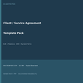 Client Service Agreement Template Pack B2B freelance cover square editable Word PDF