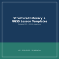 Structured Literacy + NGSS Lesson Template Bundle digital download cover