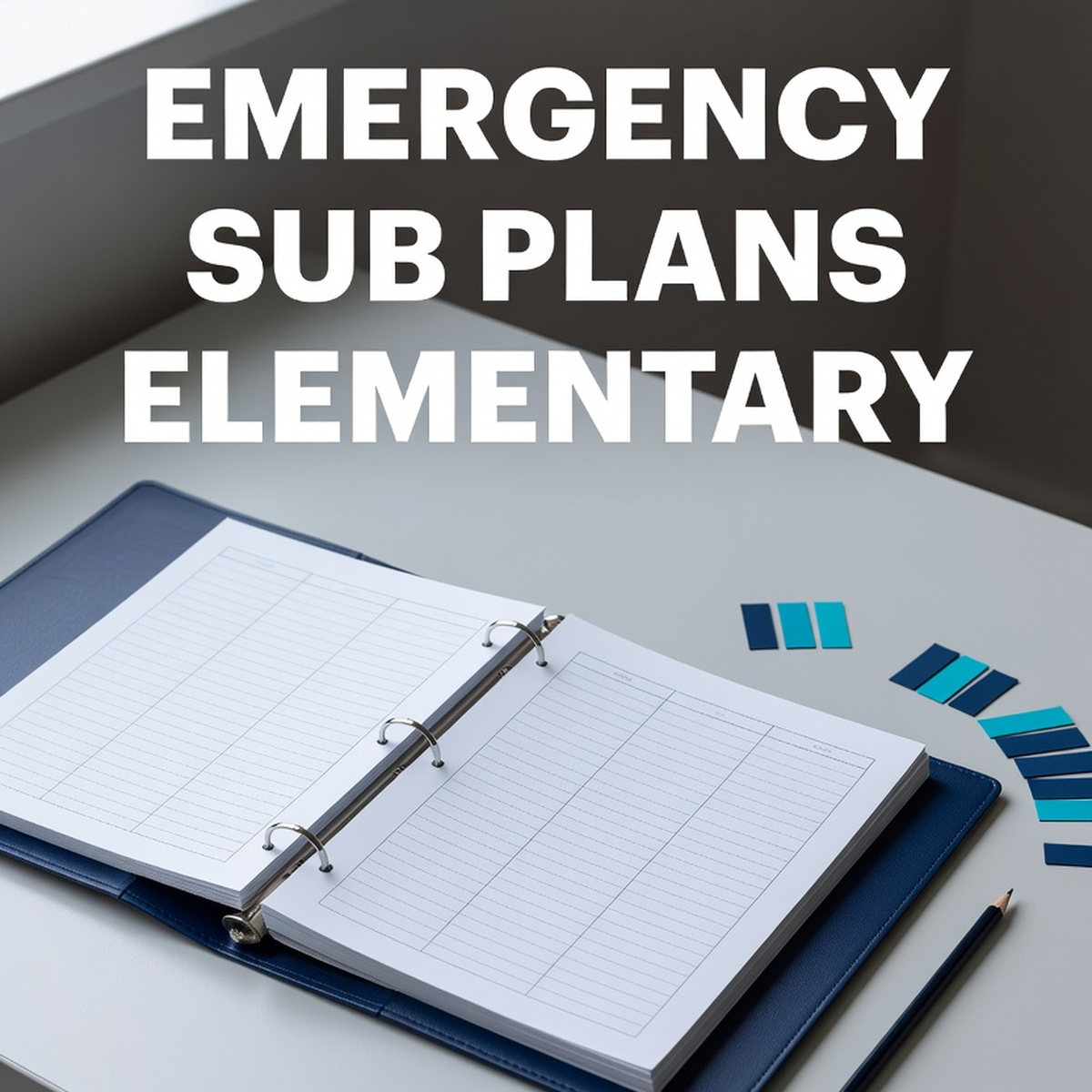 Emergency Elementary Sub Plans Kit digital download cover